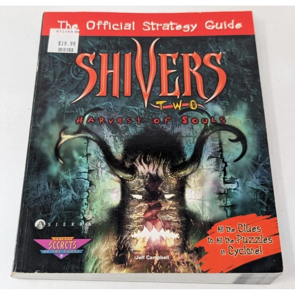 Shivers 2 Harvest of Souls PC Game Prima Strategy Guide Book Horror Sierra VTG
